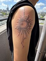 腕tattoo　太陽