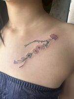 鎖骨Tattoo　水引　リピ様