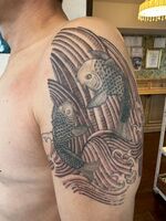 腕Tattoo　鯉