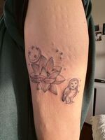 腕Tattoo　蓮・梟