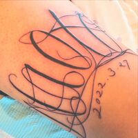足Tattoo　レタリング　長野からのリピ様