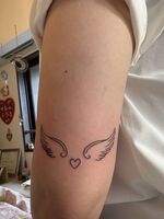 腕Tattoo　エンジェルハート＆レタリング