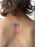 背中Tattoo　護符　カラフル　横浜から有難うございます