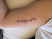 腕Tattoo　レタリング　ご紹介有難うございます