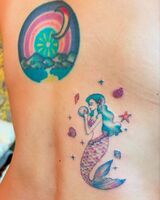背中Tattoo　カラー　マーメイド