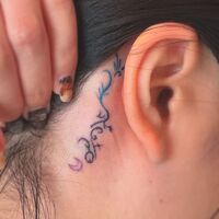 耳裏Tattoo　カラー