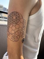 腕Tattoo　陰陽のシンボル　浜松から