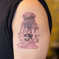 腕Tattoo　ホルスの目