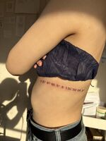 脇腹Tattoo　お子様の緯度・経度