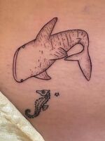 腕Tattoo　ジンベイザメ