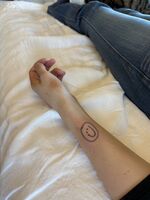 肩＆腕Tattoo　ハートとスマイル　リピとご紹介ありがとう