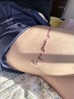 太ももTattoo　レタリング　今年ラスト！