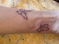 初Tattoo　蝶　ハート　キラメキ