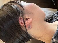 腕＆耳裏Tattoo　星と花