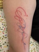 腕Tattoo　線と星たち